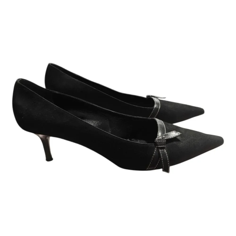 KATE SPADE Black Suede Pointy Toe Pumps Size 9.5M